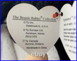 Ty Beanie Baby Spinner The Spider Toy Rare Mint Condition Tag Errors 1996