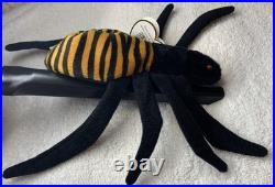 Ty Beanie Baby Spinner The Spider Toy Rare Mint Condition Tag Errors 1996