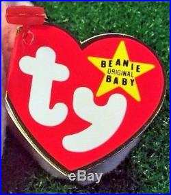Ty Beanie Baby Squealer Retired Pig 1993 Original 9 MWMT RARE PVC Backwards Tush