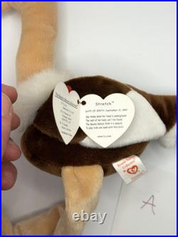 Ty Beanie Baby Stretch The Ostrich 1997 RETIRED with TAG ERRORS & RED SRING RARE