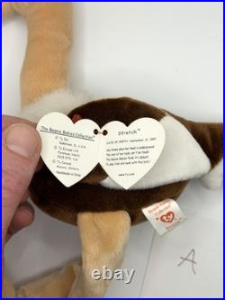 Ty Beanie Baby Stretch The Ostrich 1997 RETIRED with TAG ERRORS & RED SRING RARE