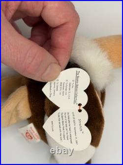 Ty Beanie Baby Stretch The Ostrich 1997 RETIRED with TAG ERRORS & RED SRING RARE