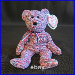 Ty Beanie Baby USA Bear 2000 Proud To Be American. Tag Errors Rare, Retired