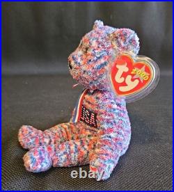 Ty Beanie Baby USA Bear 2000 Proud To Be American. Tag Errors Rare, Retired