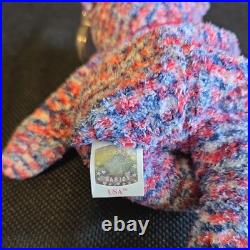 Ty Beanie Baby USA Bear 2000 Proud To Be American. Tag Errors Rare, Retired