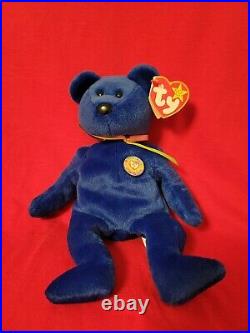 Ty Beanie Baby Ultra Rare Retired Clubby Bear 1998 Mint Stamped