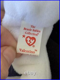 Ty Beanie Baby VALENTINO, Collectible, Rare Tag ERRORS, 1993/1994 MINT condition