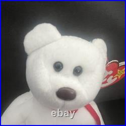 Ty Beanie Baby Valentino Bear With Rare Brown Nose