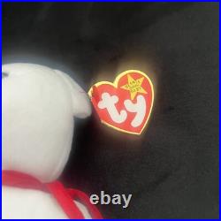 Ty Beanie Baby Valentino Bear With Rare Brown Nose