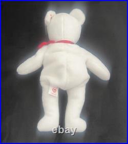 Ty Beanie Baby Valentino Bear With Rare Brown Nose