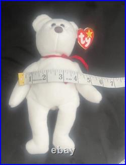 Ty Beanie Baby Valentino Bear With Rare Brown Nose