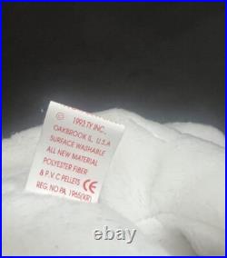 Ty Beanie Baby Valentino Bear With Rare Brown Nose