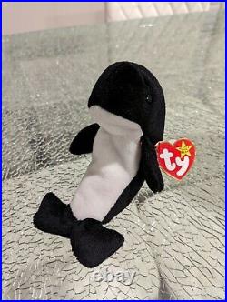 Ty Beanie Baby Waves #4084, No Stamp, Multiple Errors, PVC Pellets, RARE