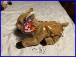 Ty Beanie Baby Whisper Fawn 1997 5th Generation Hang Tag RARE Misprint -Claude