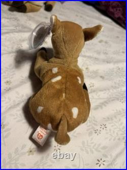 Ty Beanie Baby Whisper Fawn 1997 5th Generation Hang Tag RARE Misprint -Claude
