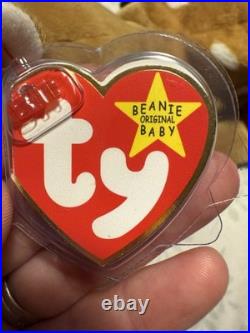 Ty Beanie Baby Whisper Fawn 1997 5th Generation Hang Tag RARE Misprint -Claude