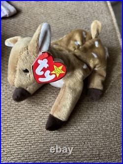 Ty Beanie Baby Whisper the Deer WITH ERRORS 1997/1998- Rare! Retired