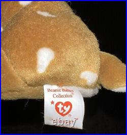 Ty Beanie Baby Whisper the Deer WITH ERRORS 1997/1998- Rare! Retired