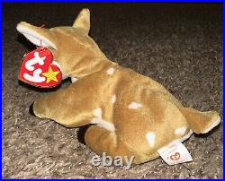 Ty Beanie Baby Whisper the Deer WITH ERRORS 1997/1998- Rare! Retired