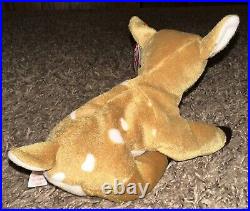 Ty Beanie Baby Whisper the Deer WITH ERRORS 1997/1998- Rare! Retired
