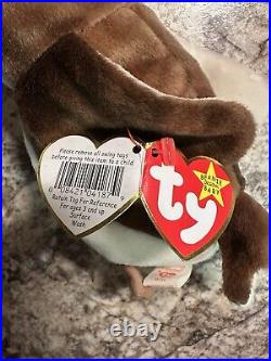 Ty Beanie Baby Wise the Owl Class of'07 1998 Retired Vintage Rare with Errors