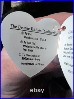 Ty Beanie Bear Garcia 1993 Multicolor RARE, ER ON SPELLING IN TAG