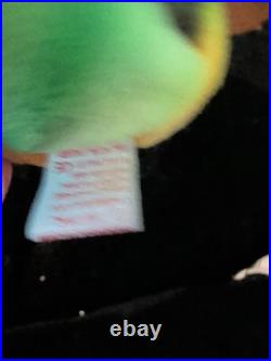 Ty Beanie Bear Garcia 1993 Multicolor RARE, ER ON SPELLING IN TAG