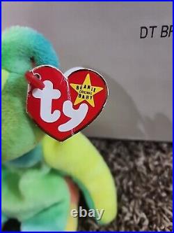 Ty Beanie Bear RARE WITH TAG ERRORS Garcia 1993 Multicolor