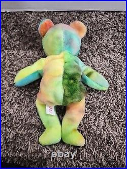 Ty Beanie Bear RARE WITH TAG ERRORS Garcia 1993 Multicolor