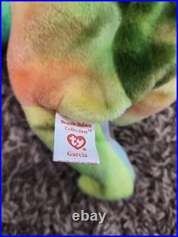 Ty Beanie Bear RARE WITH TAG ERRORS Garcia 1993 Multicolor
