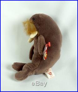 Ty Beanie JOLLY Walrus with Tag ERRORS Plush Toy RARE PVC NEW RETIRED