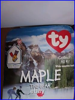 Ty Beanie Rare Baby Maple The Bear. 1996 McDonalds Rare errors 1993. OakBrook