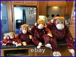 Ty Beanie Schweetheart Monkey Family RARE All With Tags (Jumbo Included)