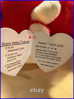 Ty Beanie Snort the Bull Retired and Rare, Many Errors