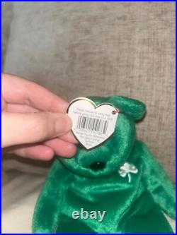 Ty Beanie babies RARE Retired Green Irish Erin Bear with Errors Ty Beanie babies RARE Retired Green Irish Erin Bear with Errors