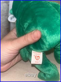 Ty Beanie babies RARE Retired Green Irish Erin Bear with Errors Ty Beanie babies RARE Retired Green Irish Erin Bear with Errors