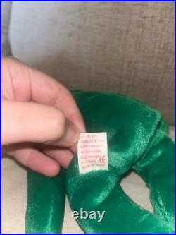 Ty Beanie babies RARE Retired Green Irish Erin Bear with Errors Ty Beanie babies RARE Retired Green Irish Erin Bear with Errors