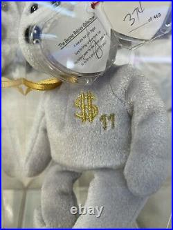 Ty Billionaire Bear 11 Authenticated Ty Warner SIGNED Beanie Baby MWMT MQ RARE