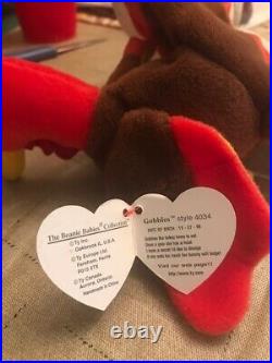 Ty Gobbles Beanie Baby 1996 Rare Retired With Errors (new) Add To Collection