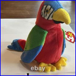 Ty Jabber Parrot Beanie Baby 1997-98 VERY RARE Swing/Tush Tag ERROR Vintage Mint