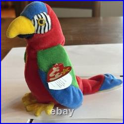 Ty Jabber Parrot Beanie Baby 1997-98 VERY RARE Swing/Tush Tag ERROR Vintage Mint