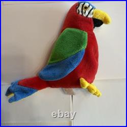 Ty Jabber Parrot Beanie Baby 1997-98 VERY RARE Swing/Tush Tag ERROR Vintage Mint