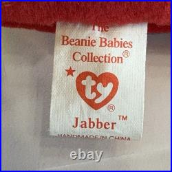Ty Jabber Parrot Beanie Baby 1997-98 VERY RARE Swing/Tush Tag ERROR Vintage Mint