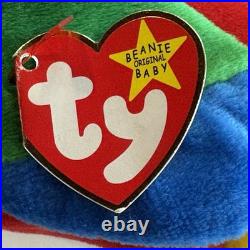 Ty Jabber Parrot Beanie Baby 1997-98 VERY RARE Swing/Tush Tag ERROR Vintage Mint