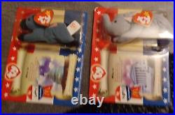 Ty MCDONALD RARE TEENIE BEANIE BABIES TRIO-LIBEARTY-LEFTY-RIGHTY 1996