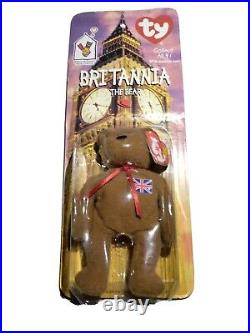 Ty McDonald's Beanie Babies Britannia The Bear Rare With Tag Errors Mint Retired