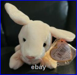 Ty Original Beanie Babies Nibbler Rabbit 1999 PE Pellets Mint Rare with Errors F/S