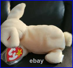 Ty Original Beanie Babies Nibbler Rabbit 1999 PE Pellets Mint Rare with Errors F/S
