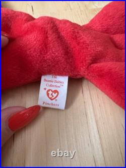 Ty Original Beanie Babies PINCHERS 93 RARE Retired 1st gen withTag Errors Ty Original Beanie Babies PINCHERS 93 RARE Retired 1st gen withTag Errors