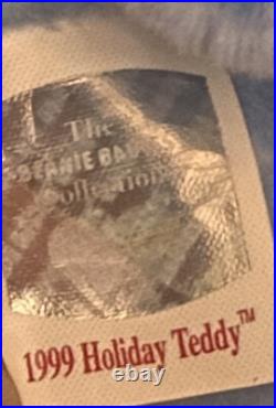 Ty Original Beanie Baby 1999 Holiday Teddy Bear Rare Retired Tag Errors MintCond
